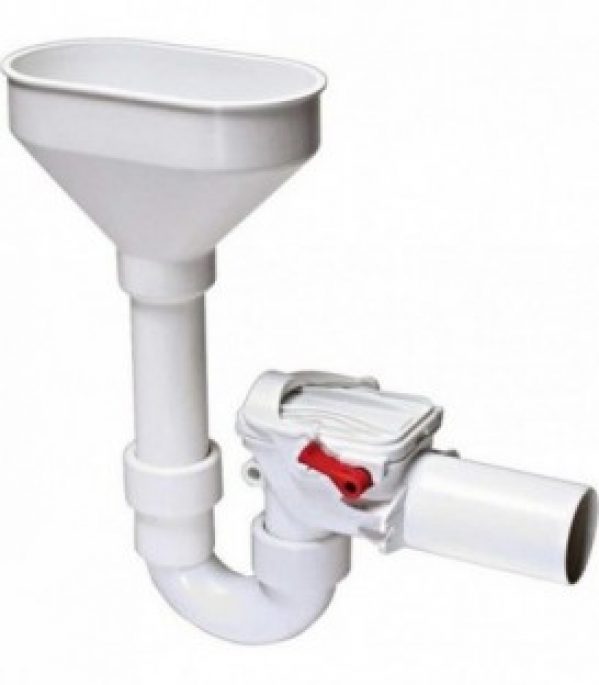 Clapet anti-retour Staufix 73053 modèle avec trémie, siphon DN50 en plastique