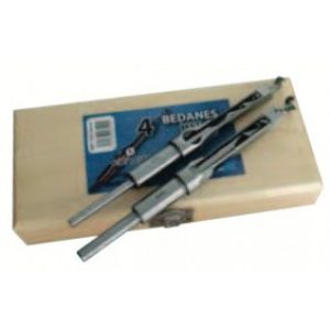 Coffret bédanes carrées HSS – 4 pièces