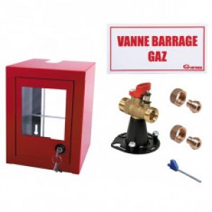 Coffret coupure Gaz avec vanne 1/4 tour – CU28 – DN25 – 165x220x180mm