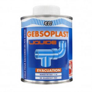 Colle GEBSOPLAST LIQUIDE pour raccords PVC évacuation – 500ml