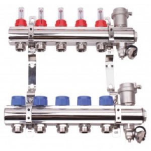 Collecteur plancher chauffant Laiton chromé – Somatherm