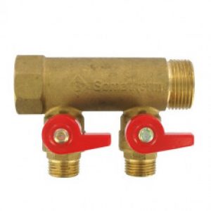 Collecteur sanitaire MF 1″ mini-vannes départs 1/2″