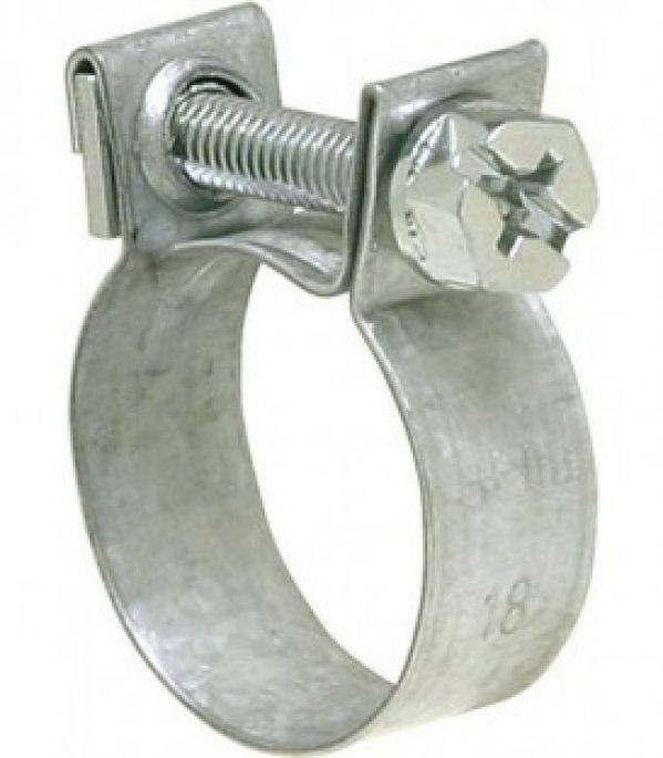 Collier de serrage a vis et ecrou DIN 3017 l de bande 9 mm/Acier zingue D 14 mm