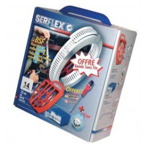 Collier de serrage – bande sans fin ajourée 25 m – dévidoir – BSFT