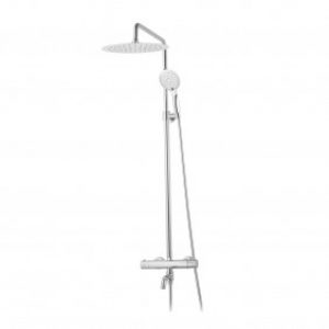 Colonne de baignoire thermostatique avec douche de tête ronde PERLA 02