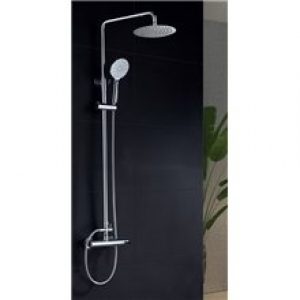 Colonne de douche chromée/noire Imex Elbe