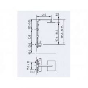 Colonne de douche exensible Bimini