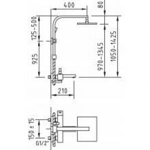 Colonne de douche extensible Bimini