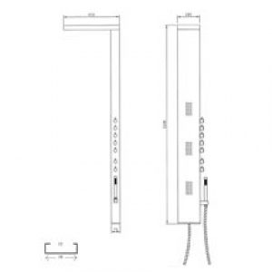 Colonne de douche Gocta Blanc Inox de GME