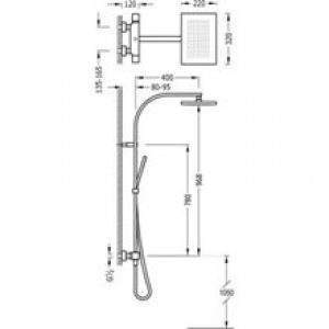 Colonne de douche thermostatique blanche TRES SLIM