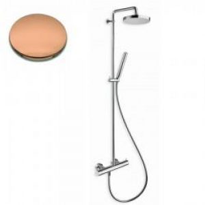 COLONNE DE DOUCHE TRIVERDE THERMOSTATIQUE OR ROSE  – CRISTINA ONDYNA TV48646