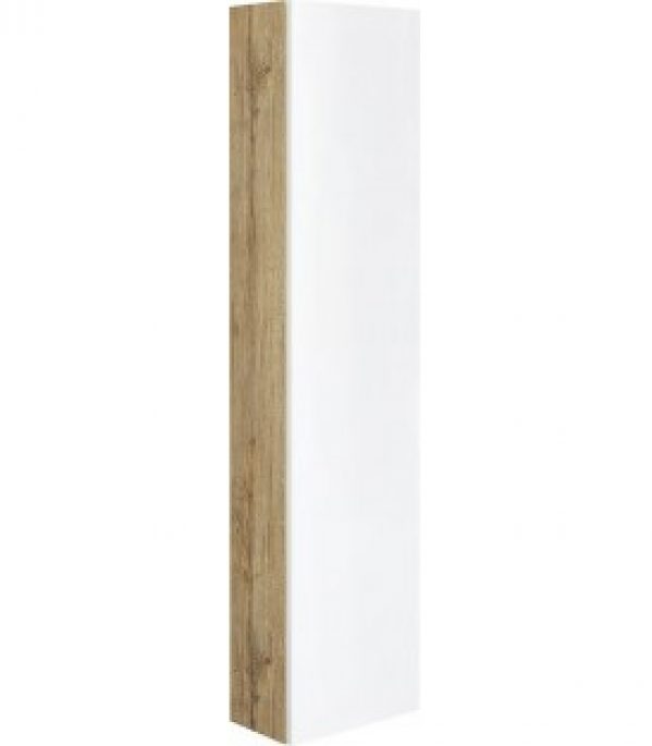 Colonne série MAF 1 porte blanc mat/ Asteiche réversible 350x1500x208mm
