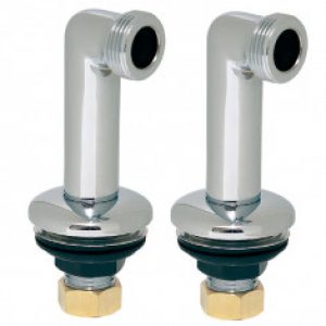 Colonnette avec rosace Mâle 1/2″ sans écrou Mâle 3/4″ – Hauteur 70mm