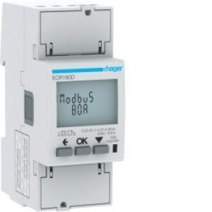 COMPTEUR MONO 80A MODBUS MID – GESTION DU BATIMENT  HAGER ECR180D