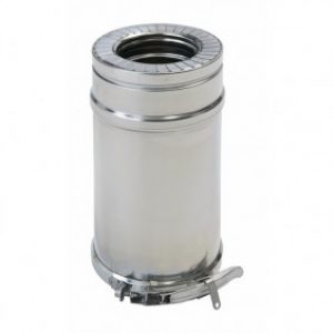 Conduit pellets isolé inox + bride – double paroi – Duoten