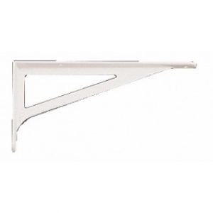 Console d’étagère renforcée – aluminium époxy blanc