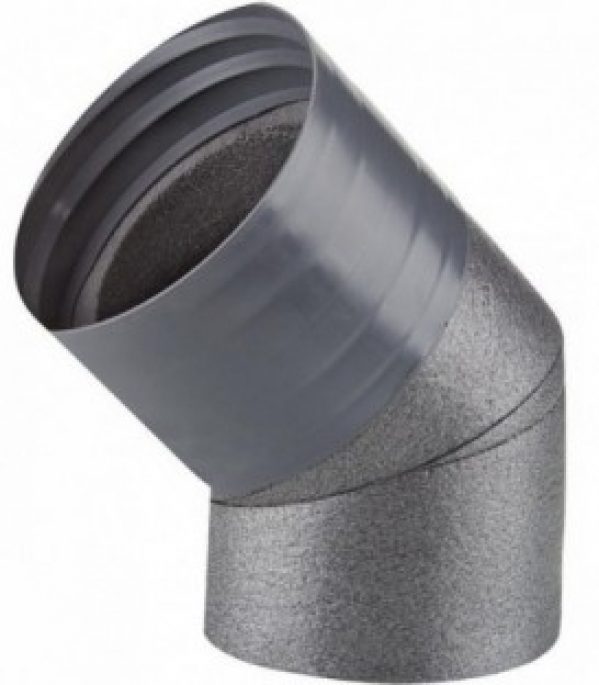 Coude 45° IP-B 125/45° avec manchon DN 125