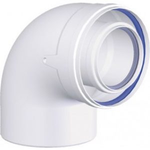 Coude à 87° PPs/Galva pour appareil à condensation