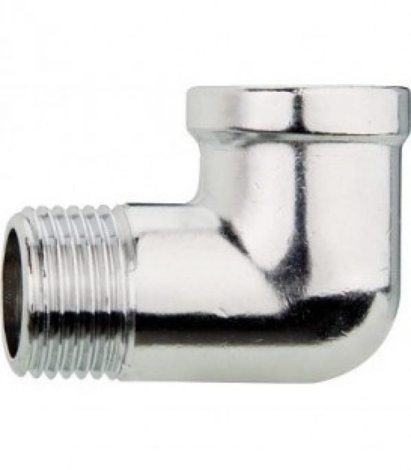 Coude 90° (fem/male) laiton chromé 3/8&Prime;