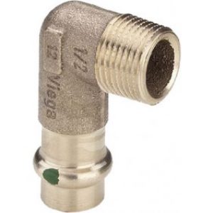 Coude bronze femelle à sertir mâle à visser