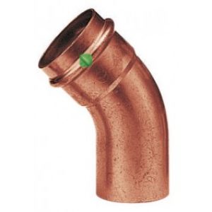 Coude cuivre 45° mâle / femelle à sertir