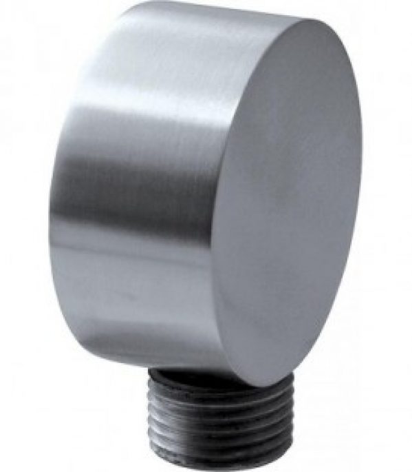 Coude de raccord mural inox-round