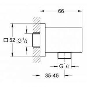 Coude de sortie de douche Grohe Euphoria Cube