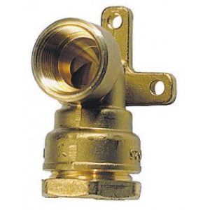 Coude laiton mural femelle à serrage extérieur