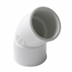 Coude PVC blanc 45° Femelle Femelle Ø32 ou Ø40 ou Ø50 Nicoll