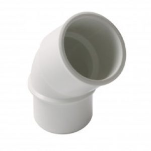 Coude PVC blanc 45° Mâle Femelle Ø32 ou Ø40 ou Ø50 Nicoll
