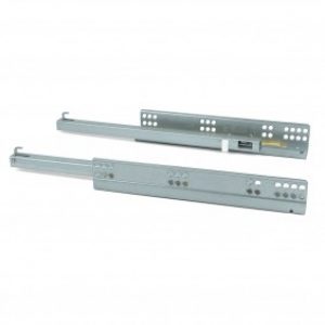 Coulisses à billes fermeture amortie pour tiroir Silver-sortie partielle