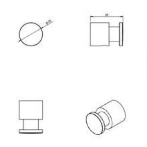 Crochet black butée COSMIC