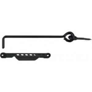 Crochet à crémaillère en acier phorétique – diamètre 8 mm – noir