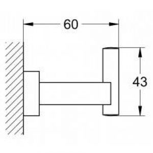 Crochet de suspension Grohe Essentials Cube