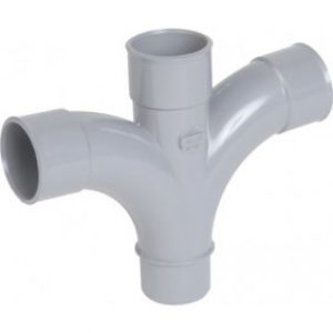 Croix pvc pied de biche mâle-femelle – diamètre 40 mm