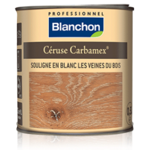 Céruse – souligne les veines du bois en blanc – Carbamex