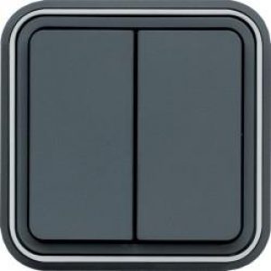 cubyko Double VV encastré gris HAGER WNE040