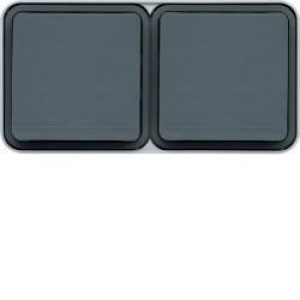 cubyko PC dble hor. 2P+T gris HAGER WNC122