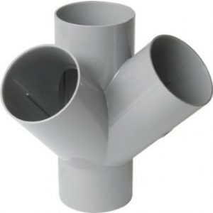 Culotte pvc 45° double équerre femelle