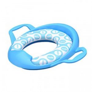 Cuvette pour sièges de toilettes en plastic pour enfants de couleur bleue