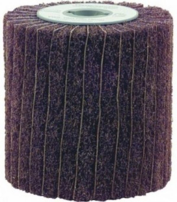 Cylindre a poncer toisonne av toile abrasive 19 mm double rainure 100x100x19 mm Grain A 180/150