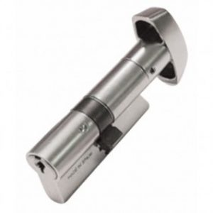 Cylindre de sécurité à bouton – 30 x B30 – laiton nickelé – TK 6