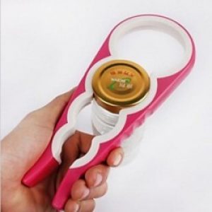 Décapsuleur multifonctionnel de couleur rose