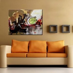 Décoration murale abstraite de style moderne peinte à l’huile