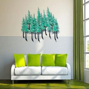 Décoration murale de style contemporain en forme plantes en métal