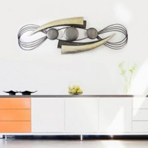 Décoration murale de style rustique avec un design contemporain en métal