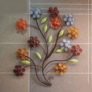 Décoration murale de style rustique en forme branches d’arbre en métal