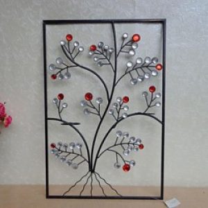 Décoration murale de style rustique en forme fleurs en métal