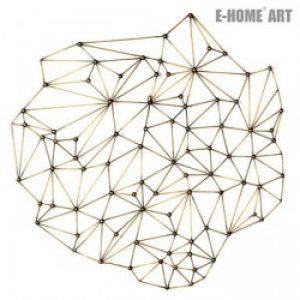 Décoration murale de style rustique en forme géométrique en métal