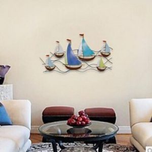 Décoration murale de style rustique en forme voile de bateau